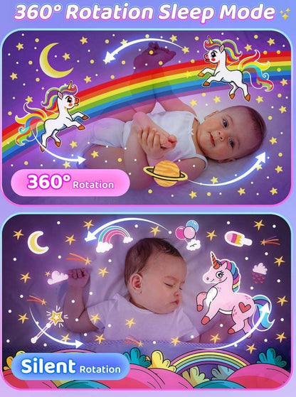 VESPERA 6-in-1 Star Light Projector – Rotating Rabbit Night Lamp with 6 Films & 5 Color Modes | USB Rechargeable Gift for Kids | Bluetooth music speaker