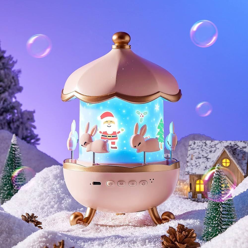 VESPERA 6-in-1 Star Light Projector – Rotating Rabbit Night Lamp with 6 Films & 5 Color Modes | USB Rechargeable Gift for Kids | Bluetooth music speaker