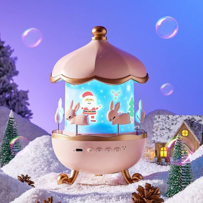 VESPERA 6-in-1 Star Light Projector – Rotating Rabbit Night Lamp with 6 Films & 5 Color Modes | USB Rechargeable Gift for Kids | Bluetooth music speaker